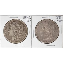 Lot of (2) 1892-O $1 Morgan Silver Dollar Coins