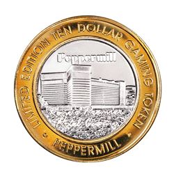 .999 Fine Silver Peppermill Reno, Nevada $10 Limited Edition Gaming Token