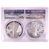 Image 1 : 1986-S & 2016-W $1 Proof American Silver Eagle Coin Set PCGS PR69DCAM
