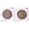 Image 1 : Lot of 1947-1948 Mexico Cuauhtemoc Cinco Pesos Silver Coins