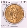 Image 1 : 1899 $20 Liberty Head Double Eagle Gold Coin