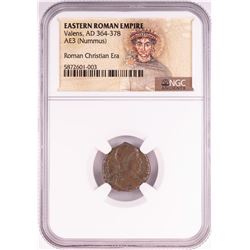 Valens, AD 364-378 Nummus Ancient Eastern Roman Empire Coin NGC Certified