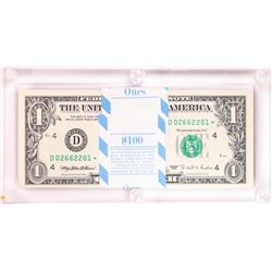 Pack of (100) 1995 $1 Federal Reserve STAR Notes Cleveland in Capital Holder