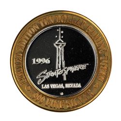 .999 Silver Stratosphere Las Vegas, NV $10 Casino Limited Edition Gaming Token