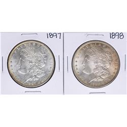 Lot of 1897-1898 $1 Morgan Silver Dollar Coins