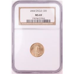 2004 $5 American Gold Eagle Coin NGC MS69