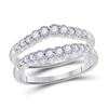 Image 1 : 1/2 CTW Round Diamond Wrap Ring 14kt White Gold - REF-57R3H