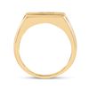 Image 3 : 1 CTW Mens Round Diamond Flat Top Ring 10kt Yellow Gold - REF-71Y9X