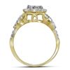 Image 2 : 1 CTW Round Diamond Bridal Wedding Engagement Ring 14kt Yellow Gold - REF-75K3R