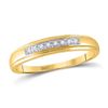Image 3 : 1/5 CTW His & Hers Round Diamond Square Matching Bridal Wedding Ring 14kt Yellow Gold - REF-39F6M