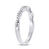 Image 3 : 1/4 CTW Round Diamond Woven Twist Stackable Ring 10kt White Gold - REF-22T8K