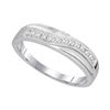 Image 3 : 1/3 CTW Round Diamond Matching Trio Mens Wedding Bridal Ring 10kt White Gold - REF-39Y6X