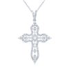 Image 1 : 1.01 CTW Diamond Pendant 14K White Gold - REF-93Y3X