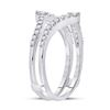 Image 3 : 1/2 CTW Round Diamond Ring 14kt White Gold - REF-41N9Y