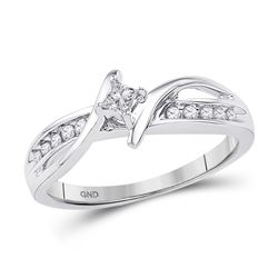 1/5 CTW Princess Diamond Solitaire Bridal Wedding Engagement Ring 10kt White Gold - REF-20M3A