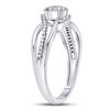 Image 3 : 1/6 CTW Round Diamond Open Strand Cluster Ring 10kt White Gold - REF-15R5H