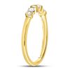 Image 3 : 1/4 CTW Round Diamond Bezel Stackable Ring 10kt Yellow Gold - REF-16W8F