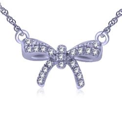 0.03 CTW Diamond Necklace 14K Yellow Gold - REF-12H3M