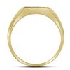 Image 3 : 1/12 CTW Mens Round Diamond Diagonal Row Flat Top Fashion Ring 10kt Yellow Gold - REF-16Y8X