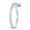 Image 3 : 1/4 CTW Round Diamond Wrap Ring 14kt White Gold - REF-27H3W