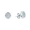 Image 1 : 1/10 CTW Round Diamond Circle Cluster Earrings 10kt White Gold - REF-11Y9X