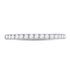 Image 2 : 1/4 CTW Round Pave-set Diamond Single Row Wedding Ring 14kt White Gold - REF-19N2Y
