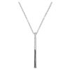 Image 1 : 1/20 CTW Round Diamond Vertical Bar Pendant 14kt White Gold - REF-18N3Y