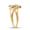 Image 2 : 1/20 CTW Round Diamond Heart Ring 10kt Yellow Gold - REF-10Y8X