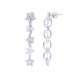 0.78 CTW Diamond Earrings 14K White Gold - REF-80R2K