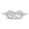 Image 2 : 1/6 CTW Round Diamond Infinity Fashion Ring 10kt White Gold - REF-11K9R