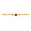Image 2 : 0.03 CTW Round Ruby Diamond Stackable Ring 10kt Yellow Gold - REF-5T9K