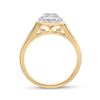 Image 3 : 1/2 CTW Round Diamond Cluster Bridal Wedding Engagement Ring 14kt Yellow Gold - REF-54W3F