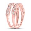Image 2 : 1/3 CTW Round Diamond Milgrain Ring 14kt Rose Gold - REF-45H6W