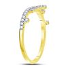 Image 3 : 1/5 CTW Round Diamond Crown Tiara Fashion Ring 10kt Yellow Gold - REF-15T5K