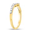 Image 3 : 1/4 CTW Round Diamond Curved Wedding Enhancer Ring 14kt Yellow Gold - REF-26W3F
