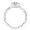 Image 3 : 1/10 CTW Round Diamond Heart Cluster Ring 10kt White Gold - REF-13X2T