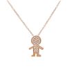 Image 1 : 0.11 CTW Diamond Necklace 14K Rose Gold - REF-16X5R