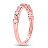 Image 3 : 1/6 CTW Round Diamond Stackable Ring 10kt Rose Gold - REF-14W4F