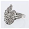 Image 1 : 0.93 CTW Diamond Ring 18K White Gold - REF-133X3R