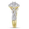 Image 3 : 1 CTW Round Diamond Twist Bridal Wedding Engagement Ring 14kt Yellow Gold - REF-96T3K