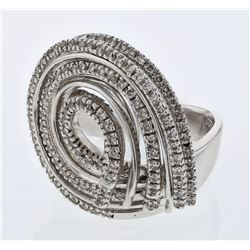 0.91 CTW Diamond Ring 14K White Gold - REF-110H4M