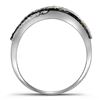 Image 2 : 1/2 CTW Round Brown Diamond Linked Loop Ring 10kt White Gold - REF-27H3W