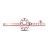 Image 2 : 1/8 CTW Round Diamond Key Stackable Ring 10kt Rose Gold - REF-13F2M