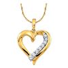 Image 1 : 1/4 CTW Round Diamond Heart Pendant 10kt Yellow Gold - REF-19T2K