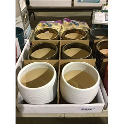 Round Pot Assorted Colors (6 x 6 x 5.9") Lot of 6