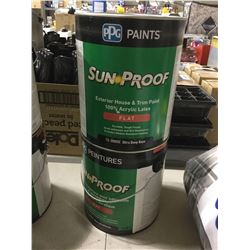 PPG Paints Sun Proof Exterior House and Trim Paint - Flat 72-300XIC Ultra Deep Base (3.37L) Lot of 2