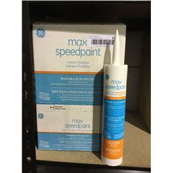 Case of GE Max Speedpaint Indoor/Outdoor White Siliconized Caulking (12 x 299mL)