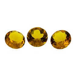12.71 ctw.Natural Round Cut Citrine Quartz Parcel of Three