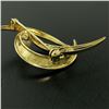 Image 5 : 14k Solid Yellow Gold German 5.9mm Round Cultured Pearl Textured Bird Brooch Pin