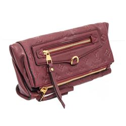 Louis Vuitton Burgundy Empreinte Leather Petillante Clutch Bag